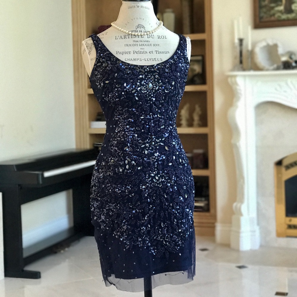 Adrianna Papell Navy Dress